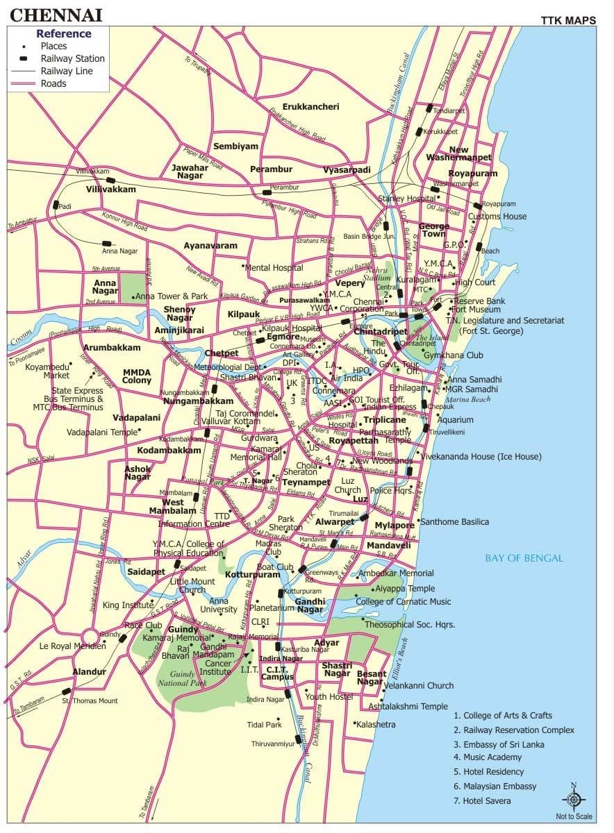 peta jalan Chennai