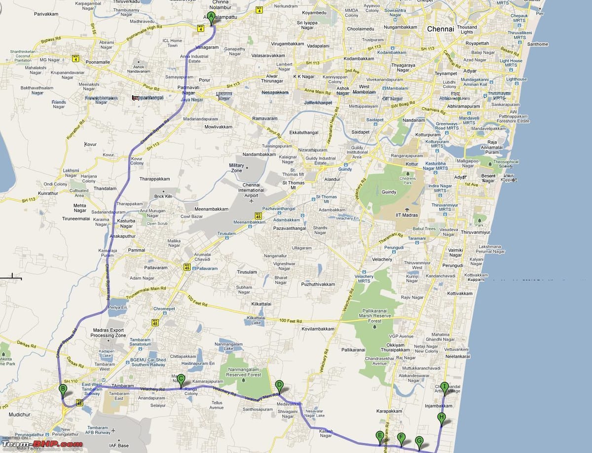 peta laluan Chennai