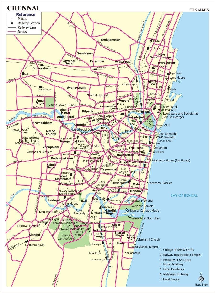 Chennai selatan peta